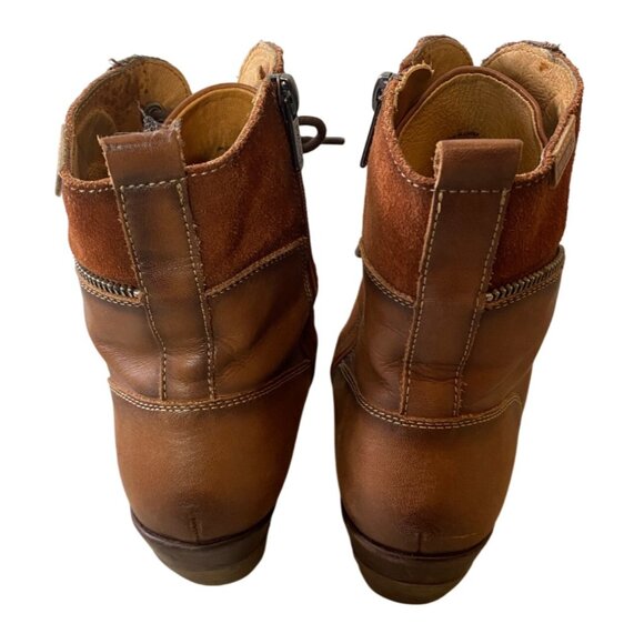 Pikolinos Rotterdam Leather Ankle Boots Heels Side Zipper Closure Brown Size 39 - Picture 7 of 12